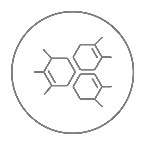 Chemische formule lijn pictogram. — Stockvector