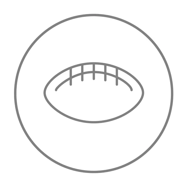 Rugby-Ball-Linie-Symbol. — Stockvektor
