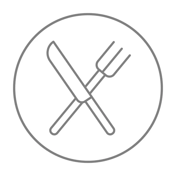 Ikona čáry nůž a vidlička. — Stockový vektor