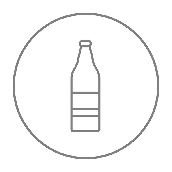 Glazen fles lijn pictogram. — Stockvector