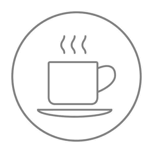 Cup of hot drink line icon. — Stock Vector