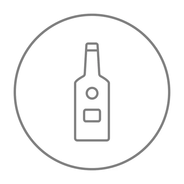 Linea bottiglia di vetro icona . — Vettoriale Stock