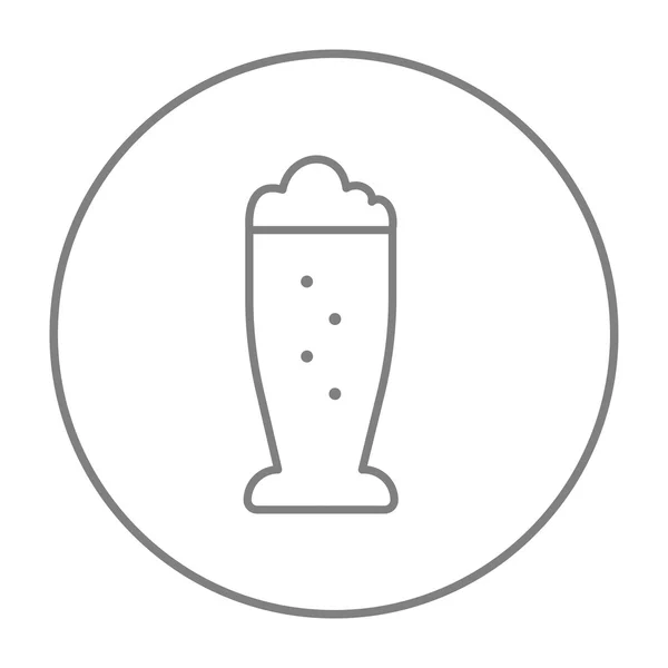 Glass of beer line icon. — Stock Vector