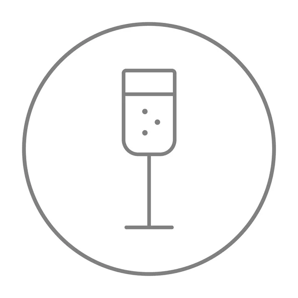 Icono de línea de copa de champán . — Vector de stock