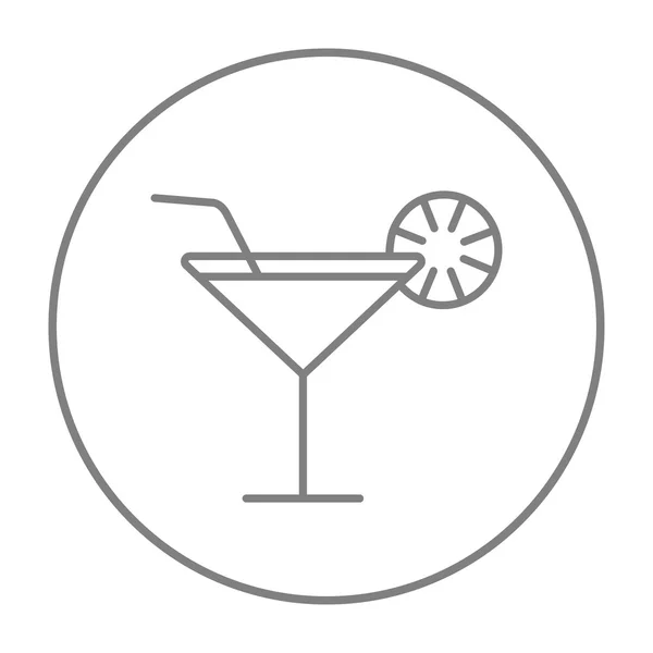 Symbol für Cocktailglaslinie. — Stockvektor