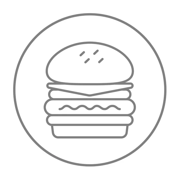 Double burger line icon. — Stock Vector