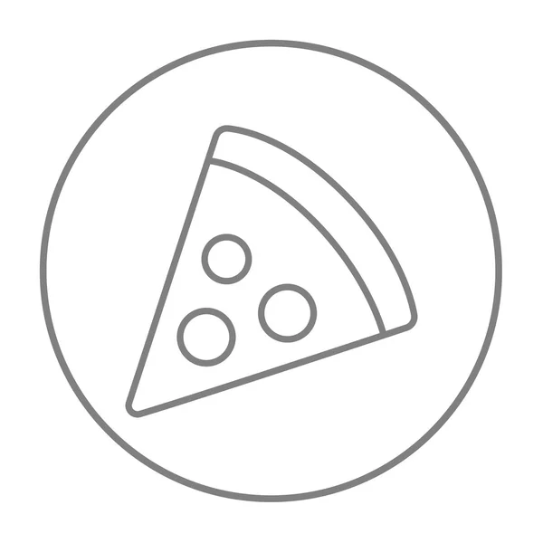 Pizza slice line icon. — Stock Vector