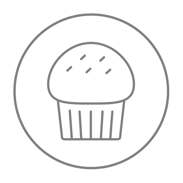 Cupcake Line Ikone. — Stockvektor