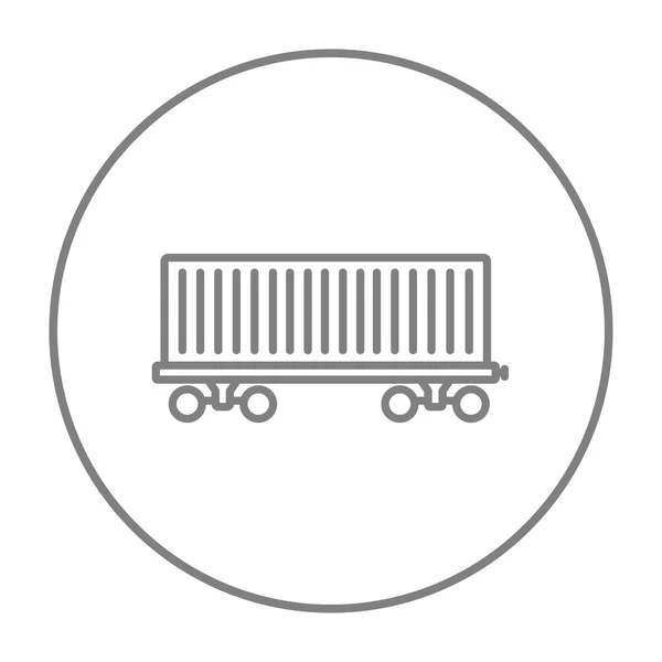 Cargo wagon linii ikona. — Wektor stockowy