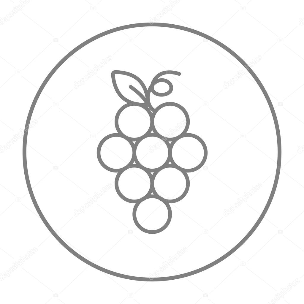 Bunch of grapes line icon.
