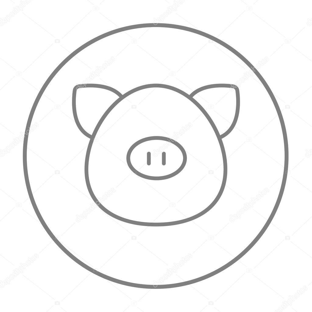 Pig head line icon. Stock Vector Image by ©VisualGeneration 97373722