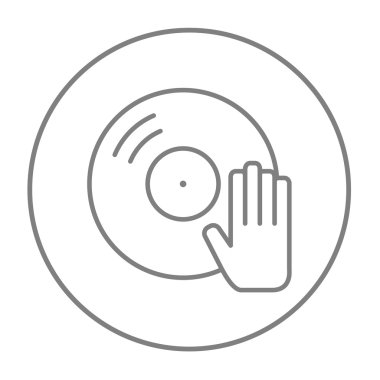 DJ el satırı simgesi ile disk.