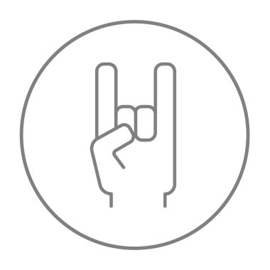 Rock and roll el işareti satırı simgesi.