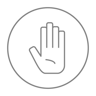 Medikal eldiven satırı simgesi.