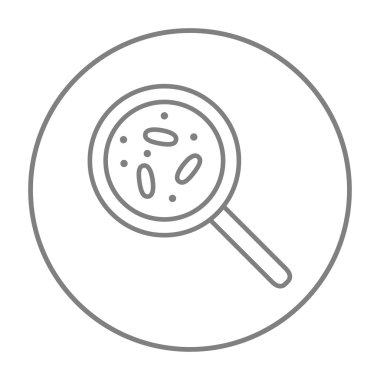 Büyüteç'i satırı simgesi altında mikroorganizmalar.