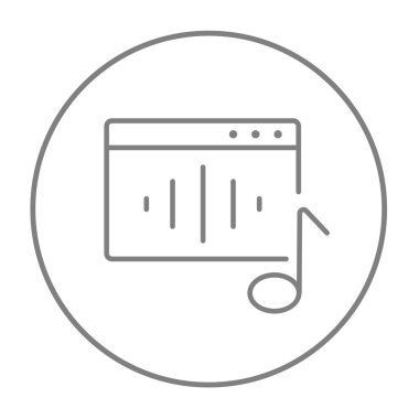 Radyo çizgisi simgesi.