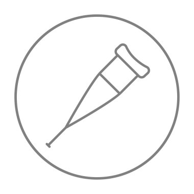 Koltuk değneği satırı simgesi.