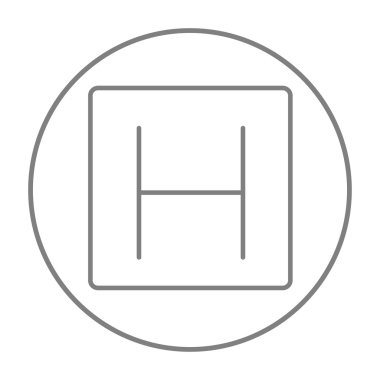 Hastane işareti satırı simgesi.