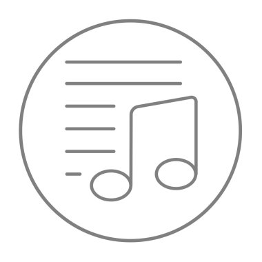 Müzik notu satırı simgesi.