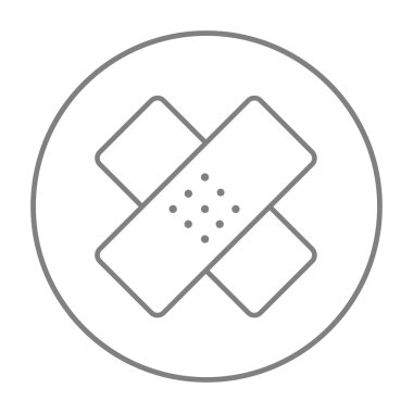 Yapışkanlı bandaj satırı simgesi.