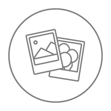 Fotoğraflar satırı simgesi.