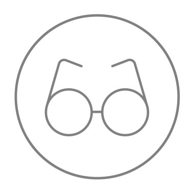 Gözlük çizgisi simgesi.