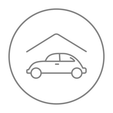 Araba garaj satırı simgesi.