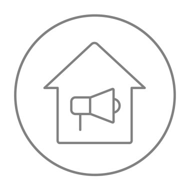 House yangın alarm satırı simgesi.