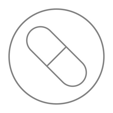 Kapsül pill satırı simgesi.