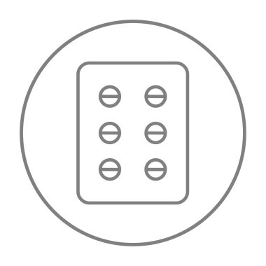 Tabak hapları satırı simgesi.