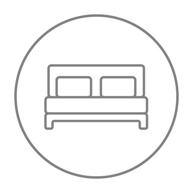 Çift yatak çizgisi simgesi.