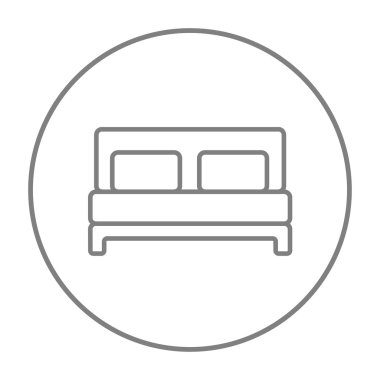 Çift yatak çizgisi simgesi.