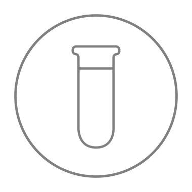 Test tübü çizgi simgesi.