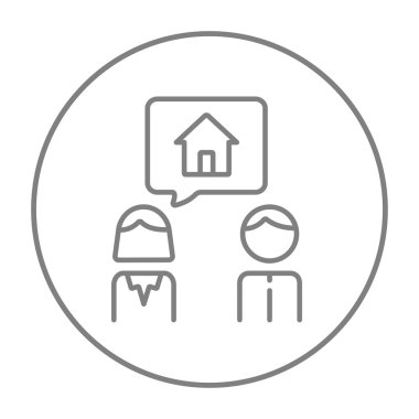 Ev satırı simgesi hakkında rüya Çift.