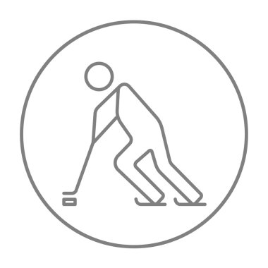 Hokey oyuncu satırı simgesi.