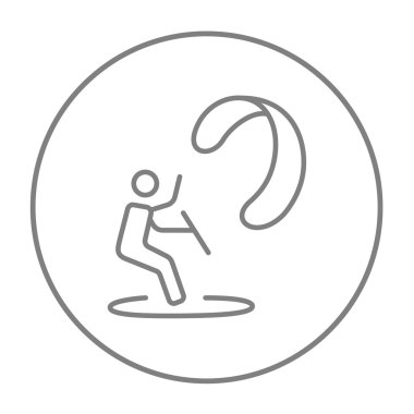 Uçurtma sörf satırı simgesi.