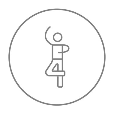 Erkek artistik patinajcı satırı simgesi.