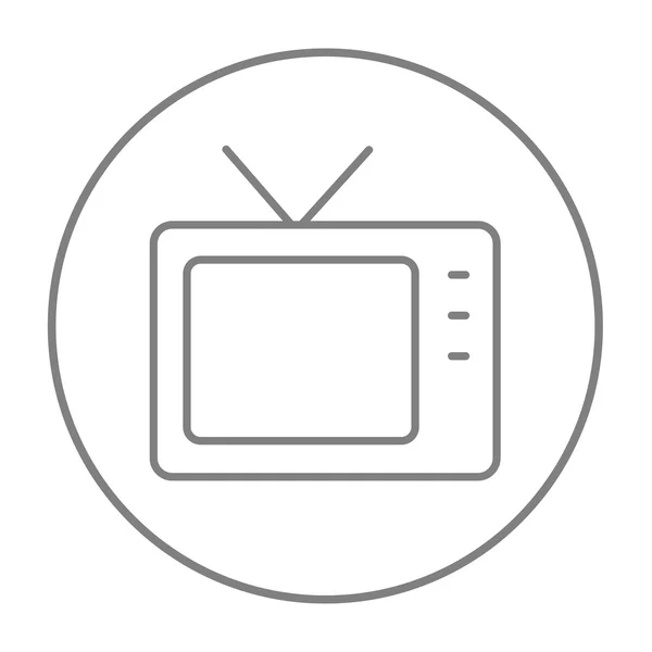 Icono de línea de televisión retro . — Archivo Imágenes Vectoriales