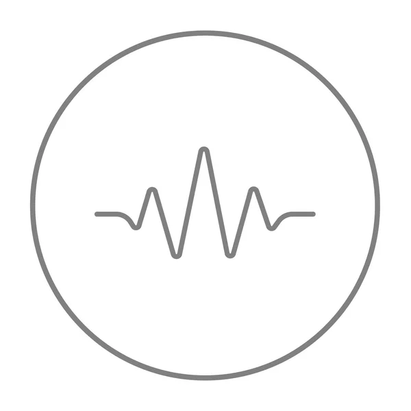 Icona della linea d'onda sonora . — Vettoriale Stock