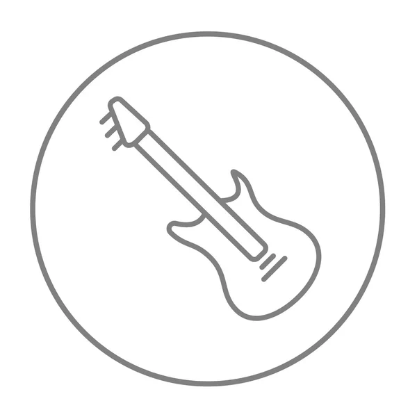 Ikona čáry elektrická kytara. — Stockový vektor