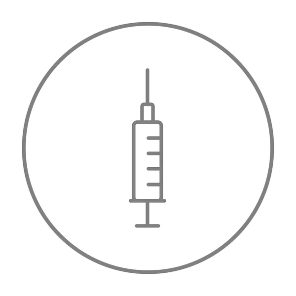 Icône de ligne de seringue. — Image vectorielle