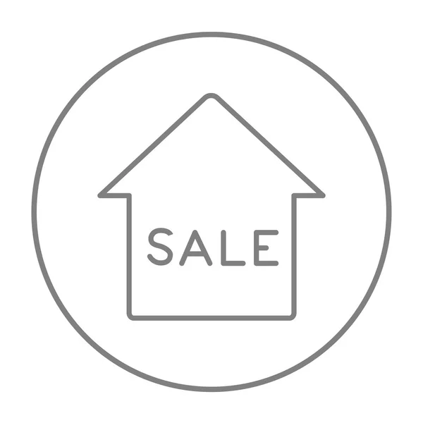 Casa en venta icono de línea . — Vector de stock