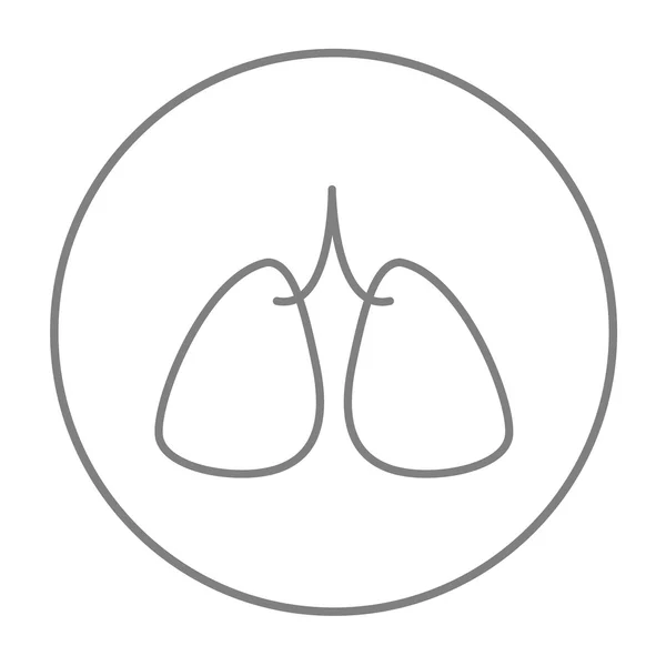 Lungs线图标. — 图库矢量图片