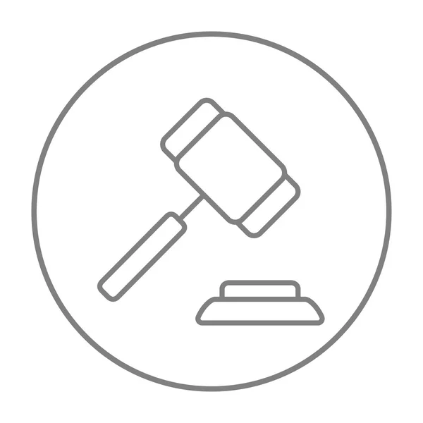 Auction gavel line icon. — Stock Vector