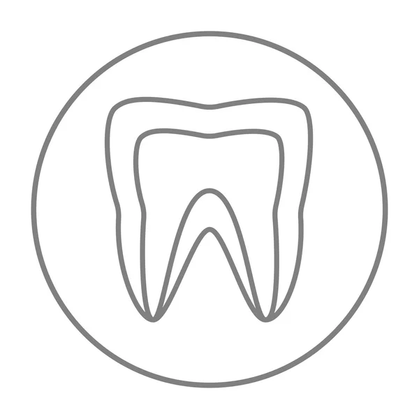 Μοριακή δόντι γραμμή εικονίδιο. — Διανυσματικό Αρχείο