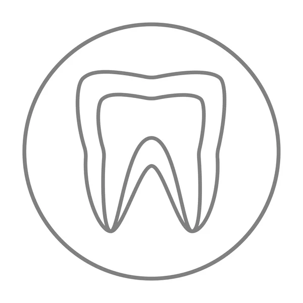 Molar diş satırı simgesi. — Stok Vektör