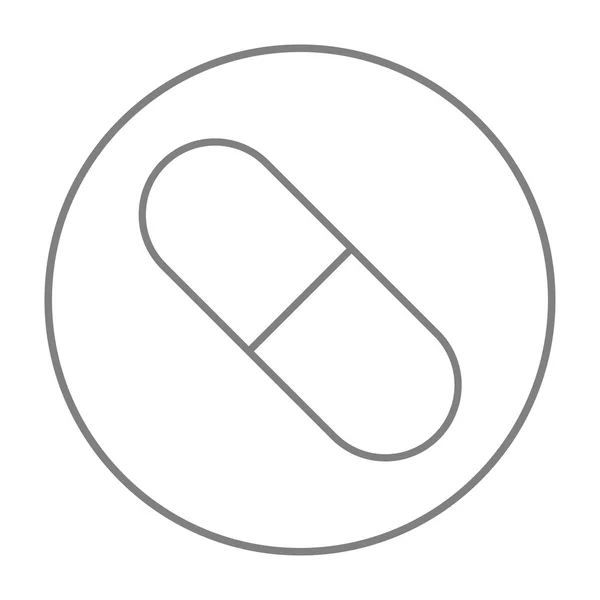 Capsule pill line icon. — Stock Vector