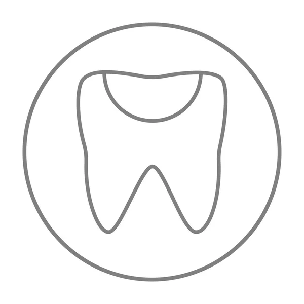 Caries diente línea icono . — Archivo Imágenes Vectoriales