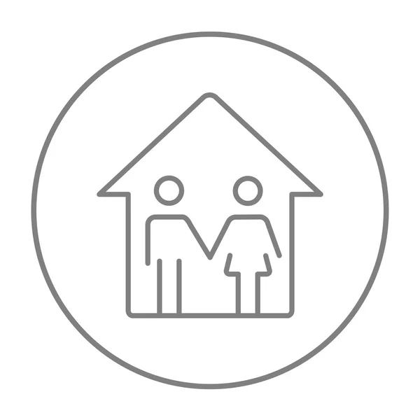 Family house line icon. — Stock Vector