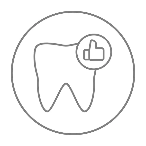 Здоровая иконка зубной линии . — стоковый вектор